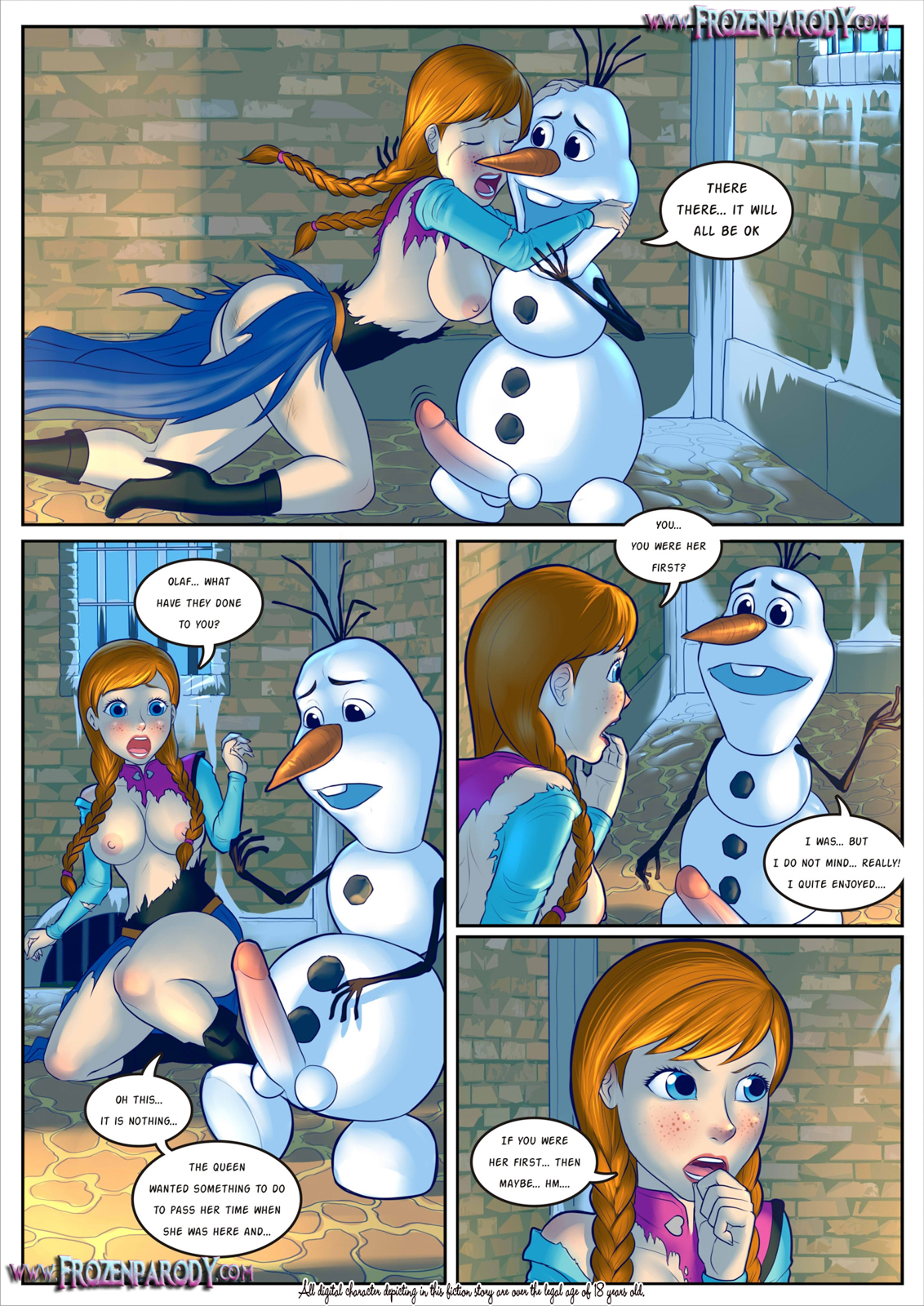 Porn comic Frozen parody 2 Elsa Threesome PornKomix